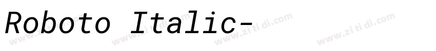 Roboto Italic字体转换